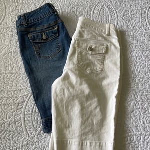 2 pairs John’s Bay Denim Stretch Bermuda Shorts